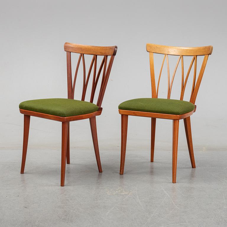 Carl Malmsten, a set of five chairs.