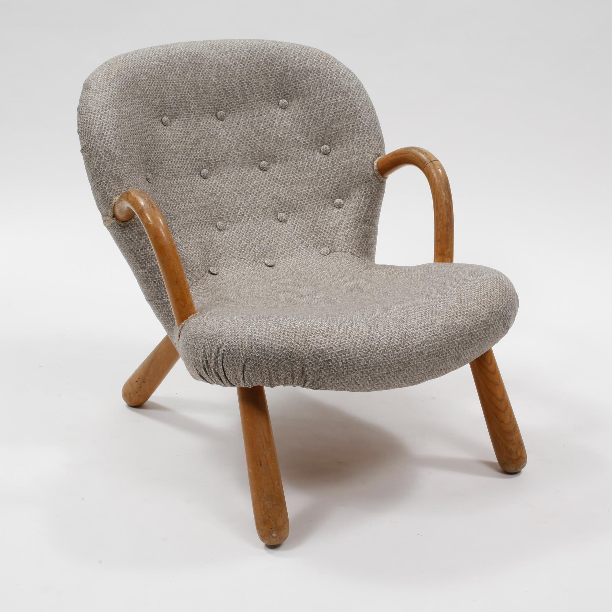 FÅTÖLJ, "Clam Chair" / "Muslinge", Philip Arctander, tillskriven, 1900-talets mitt.