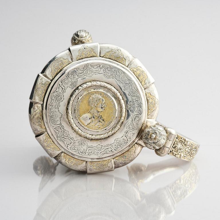 A Swedish 18th century parcel-gilt silver tankard, mark of Thomas Beckman the younger (active 1727-1765), Örebro.