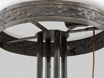 BORDSLAMPA, koppar, jugend, 1900-talets början.