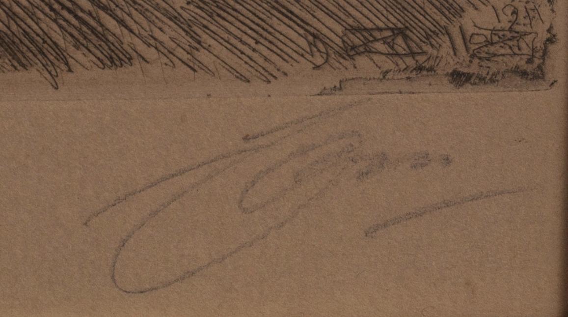 Anders Zorn, a signed etching from 1911.