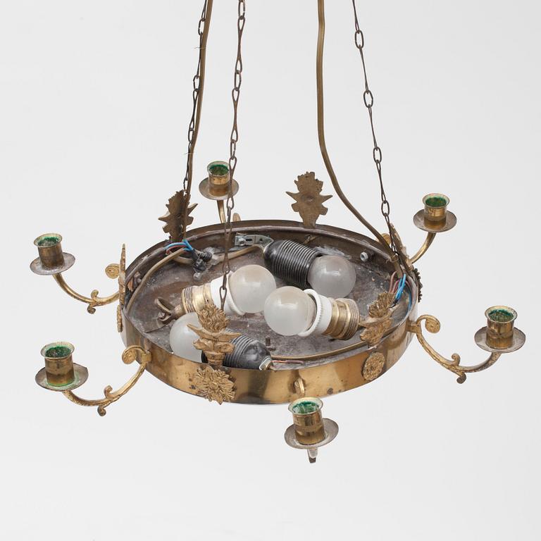 AMPEL, empire, 1800-tal. Höjd 67 cm.