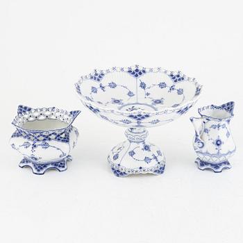 A group of the 'Musselmalet' porcelain pieces, Royal Copenhagen, Denmark.