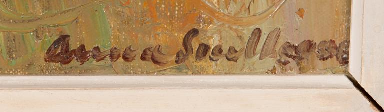 Anna Snellman, oil on board, signed.
