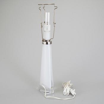 BORDSLAMPA, glas, Carl Fagerlund, Orrefors, 1960-tal.