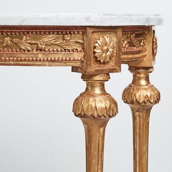 A Gustavian late 18th century console table.