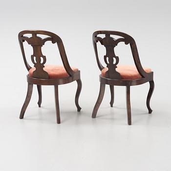 Stolar, 5 st, sk Göteborgsstolar, 1800-tal.