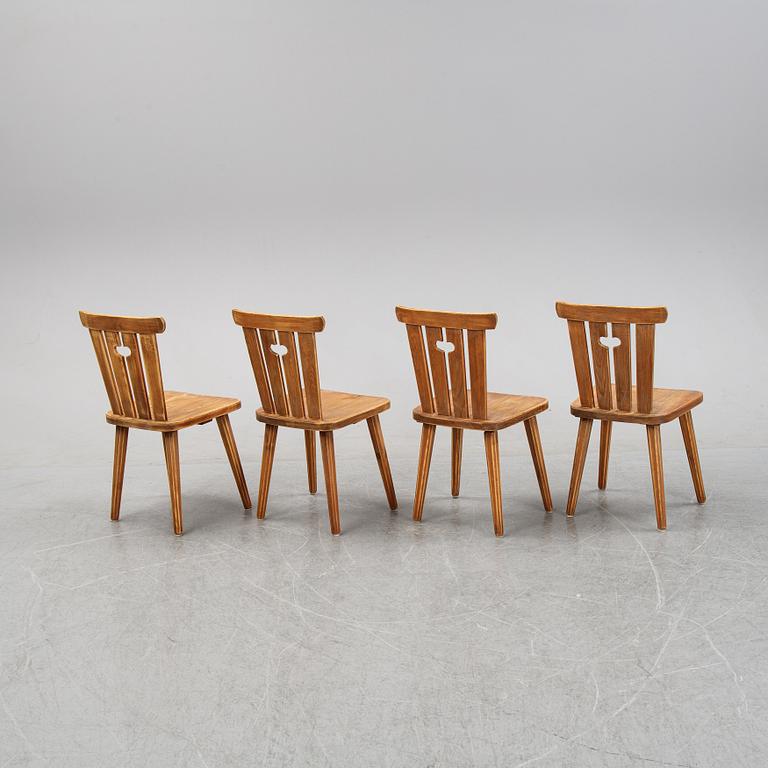 A 5 piece pine dining suite, Sweden, mid 20th century.