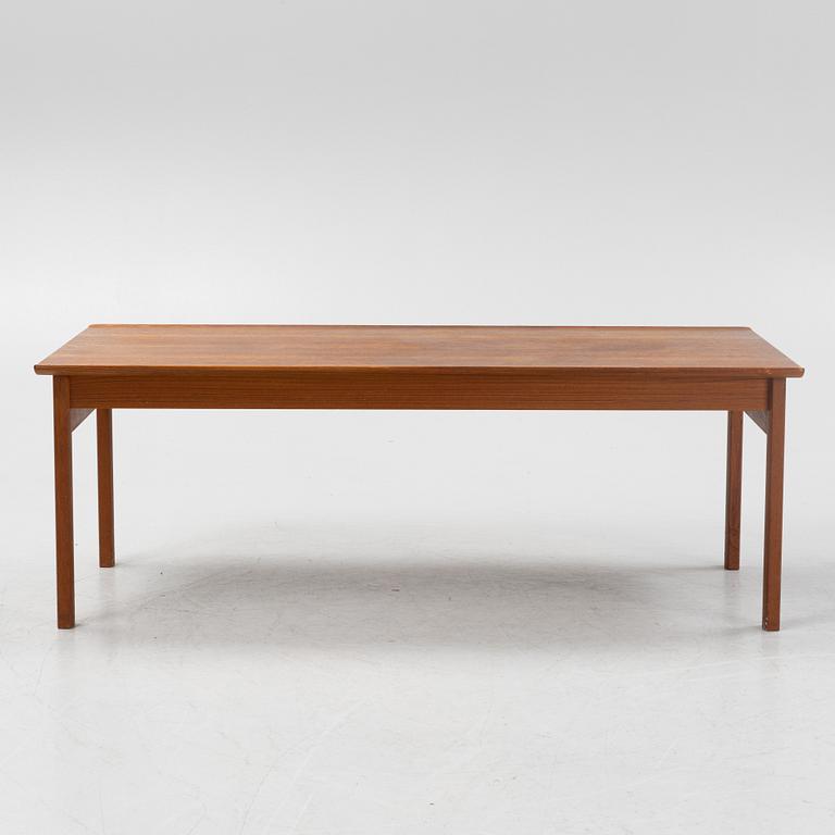 Tove & Edvard Kindt Larsen, a teak-veneered coffee table, Seffle Möbelfabrik, Sweden, 1960's.