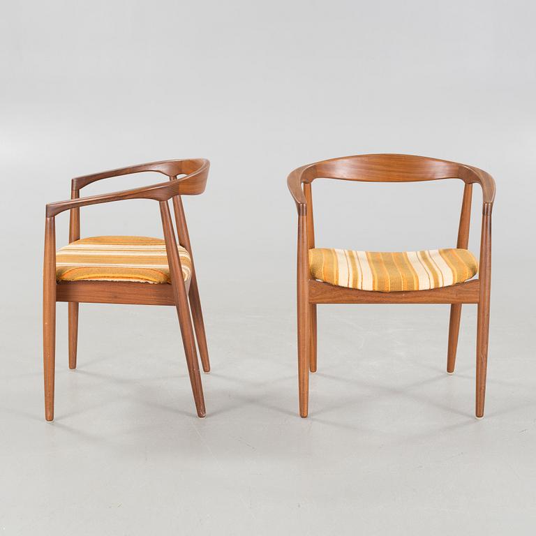 KAI KRISTIANSEN, a pair of armchairs for Ikea, model "Troja", 1960s.
