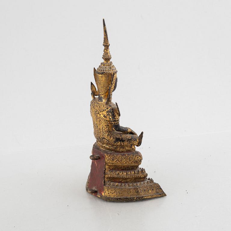 A Thai gilt bronze Rattanakosin Buddha, Bangkok, 20th century.