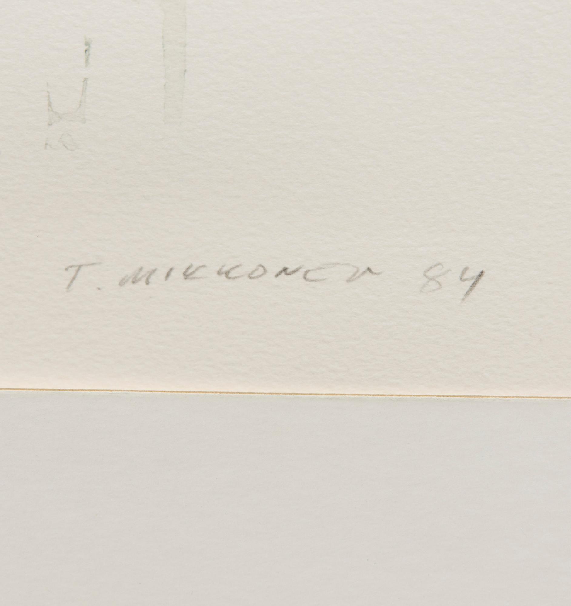 TAPANI MIKKONEN, litografi, signerad, daterad -84 och numrerad Tpl'a 84/100.