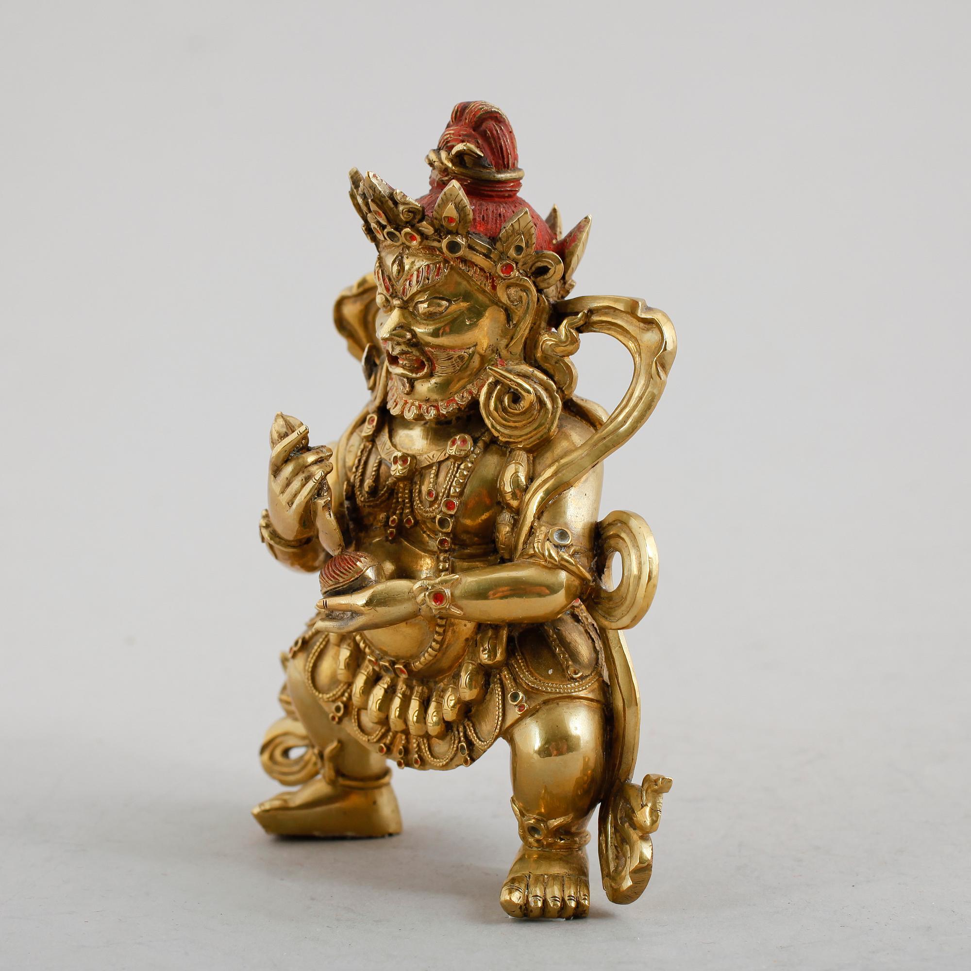 FIGUR, förgylld mässing, orientalisk, 1900-talets första hälft.