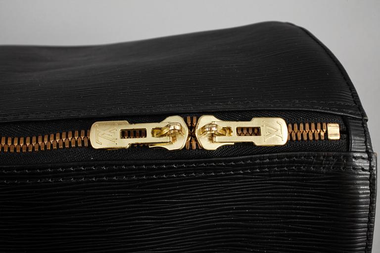 VÄSKA, "Keepall 55 Epi Black", Louis Vuitton,