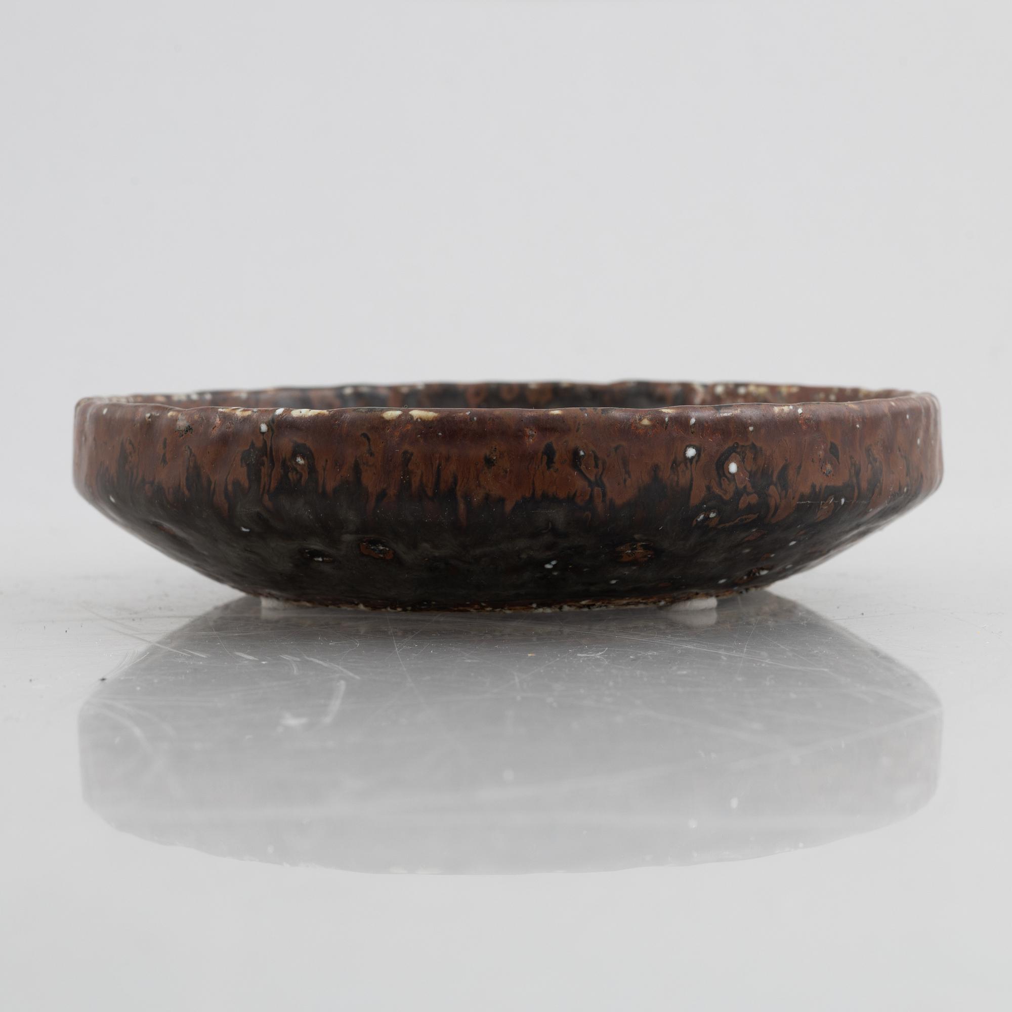 Carl-Harry Stålhane, an unique stoneware dish, Rörstrand, Sweden.