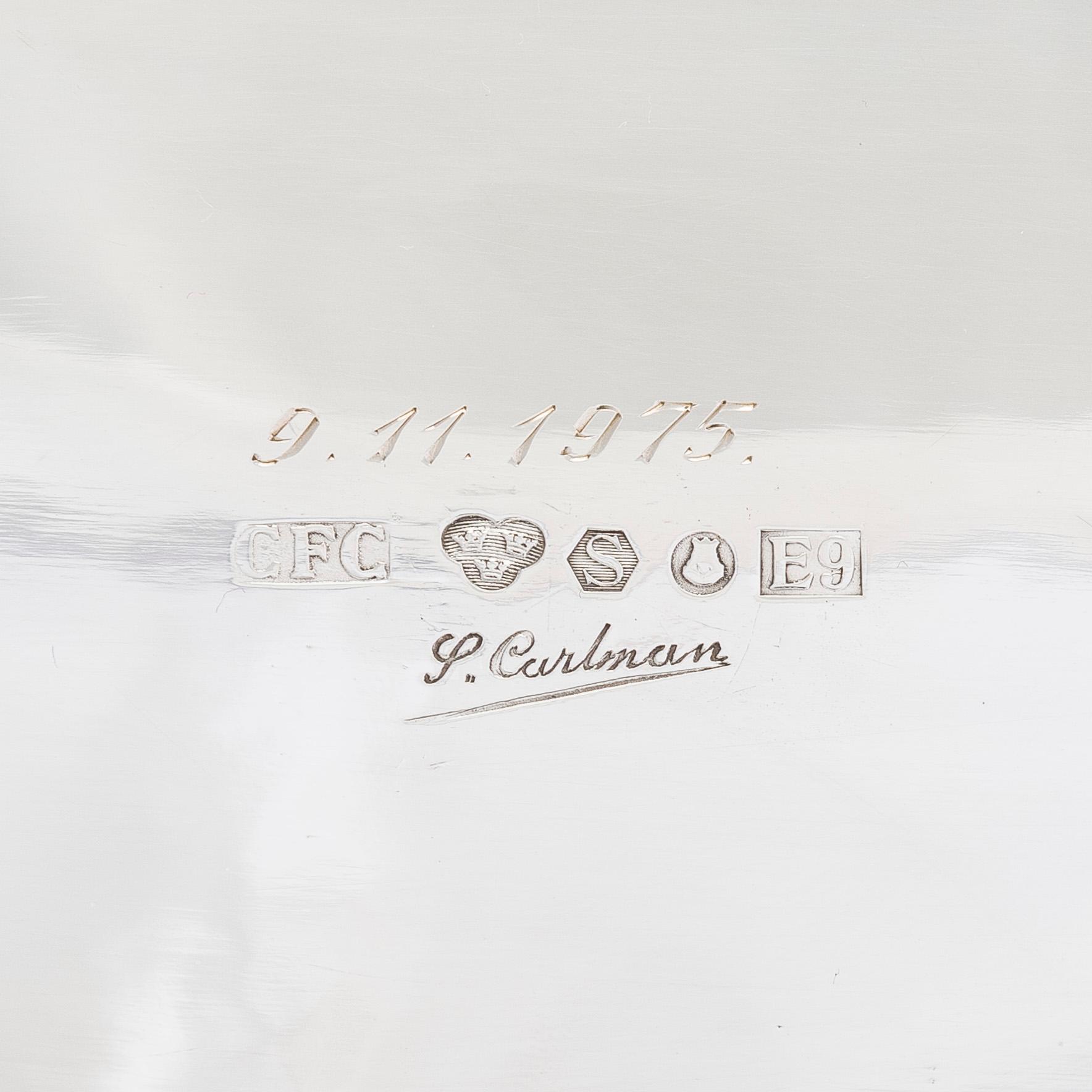 Carl Fredrik Carlman, skål, silver, Stockholm 1955.