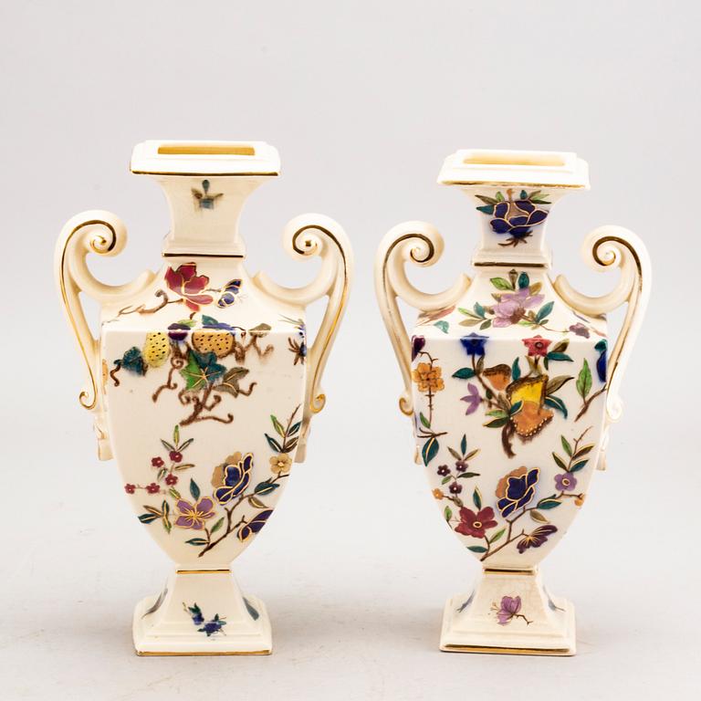 A set of 2 pairs of Rörstrand majolica urns.