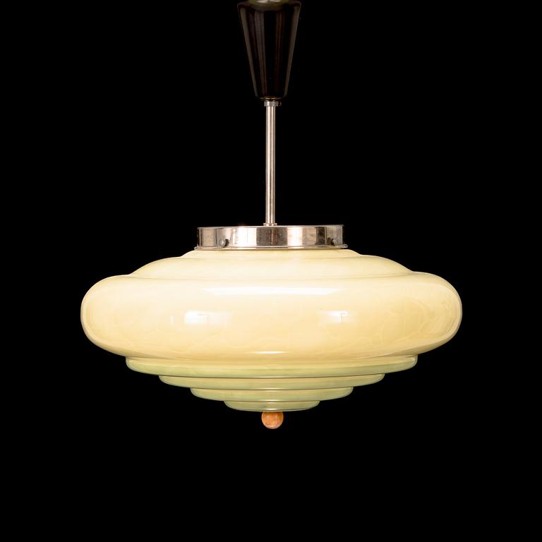 A 1930's pendant light.