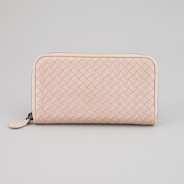 BOTTEGA VENETA, a intrecciato leather wallet.