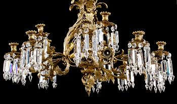 LJUSKRONA, sent 1800-tal. Höjd ca 105 cm.