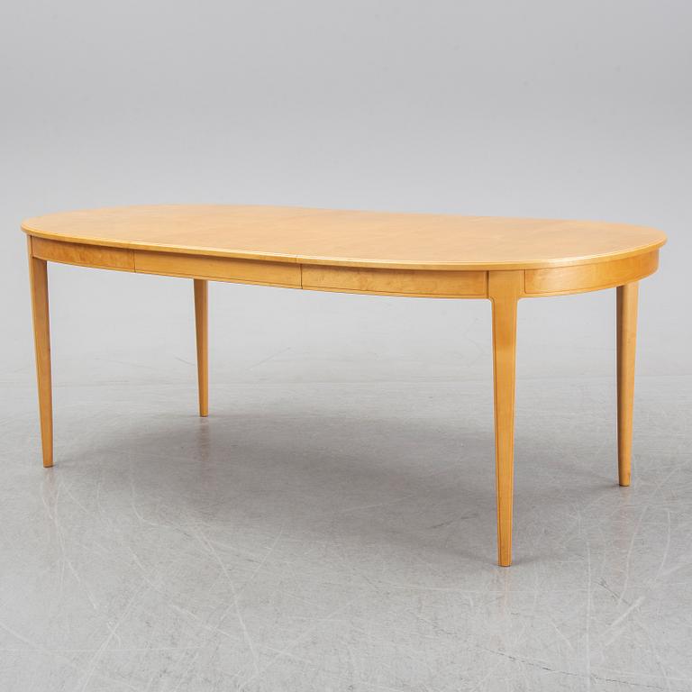 Carl Malmsten, a set of six 'Ambassadör' chairs and a 'Herrgården' dining table, second half of the 20th Century.