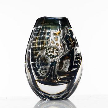 Edvin Öhrström, an Ariel glass vase "The Girl and the Gondolier", Orrefors 1959.