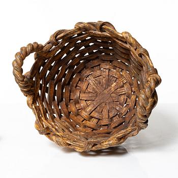 Ingrid Herrlin, korg med gröna äpplen, stengods.