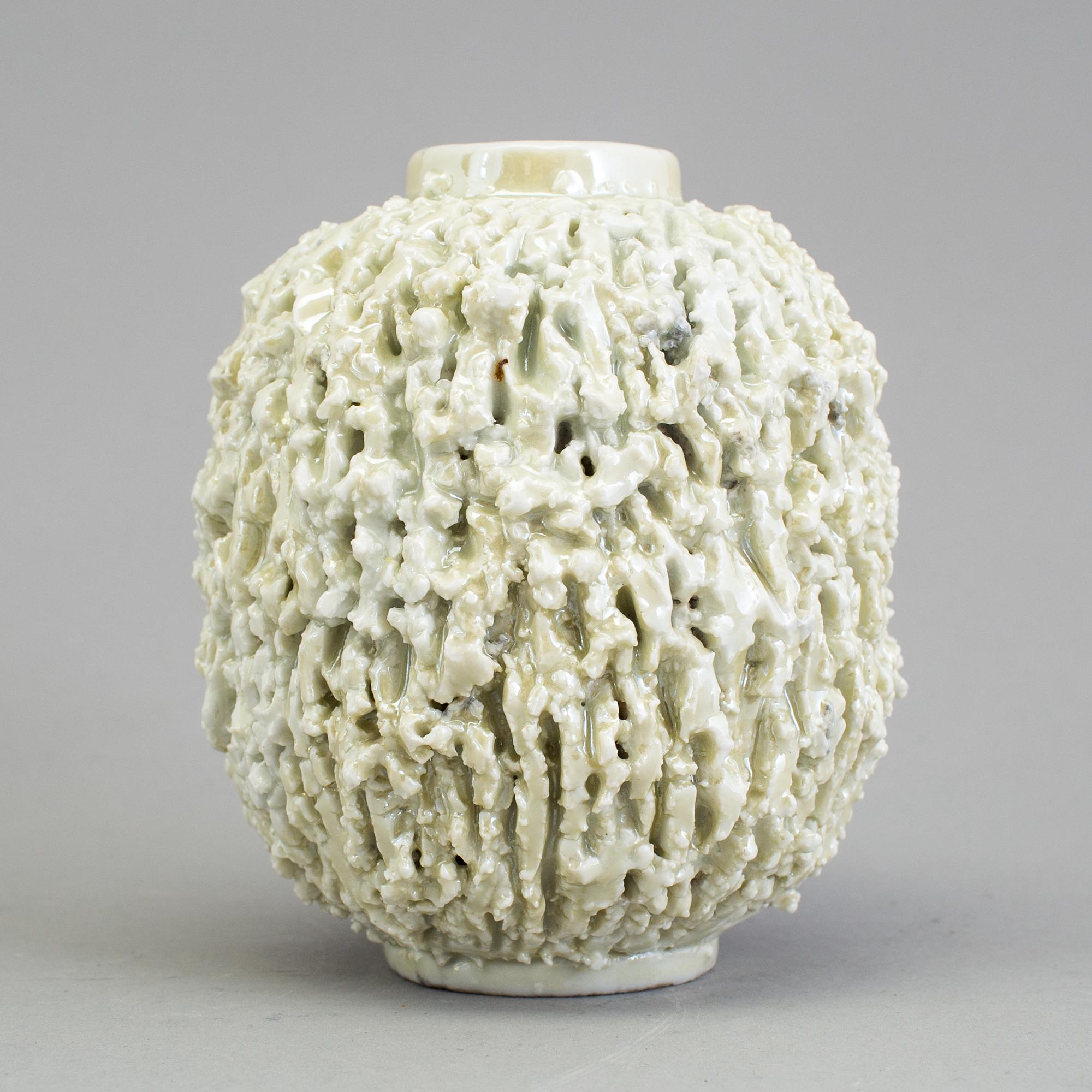 A stoneware "Hedgehog" vase, Gunnar Nylund for Rörstrand.