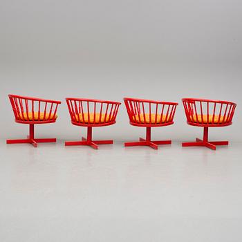 SNURRSTOLAR, 4 stycken, 1900-talets andra hälft.