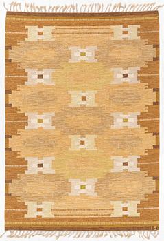 Ingegerd Silow, a flatweave carpet, signed IS, c. 236 x 186 cm.