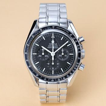 1122. Omega, Speedmaster, Moonwatch, Professional, “Hesalite Sandwich”, ca 2003.