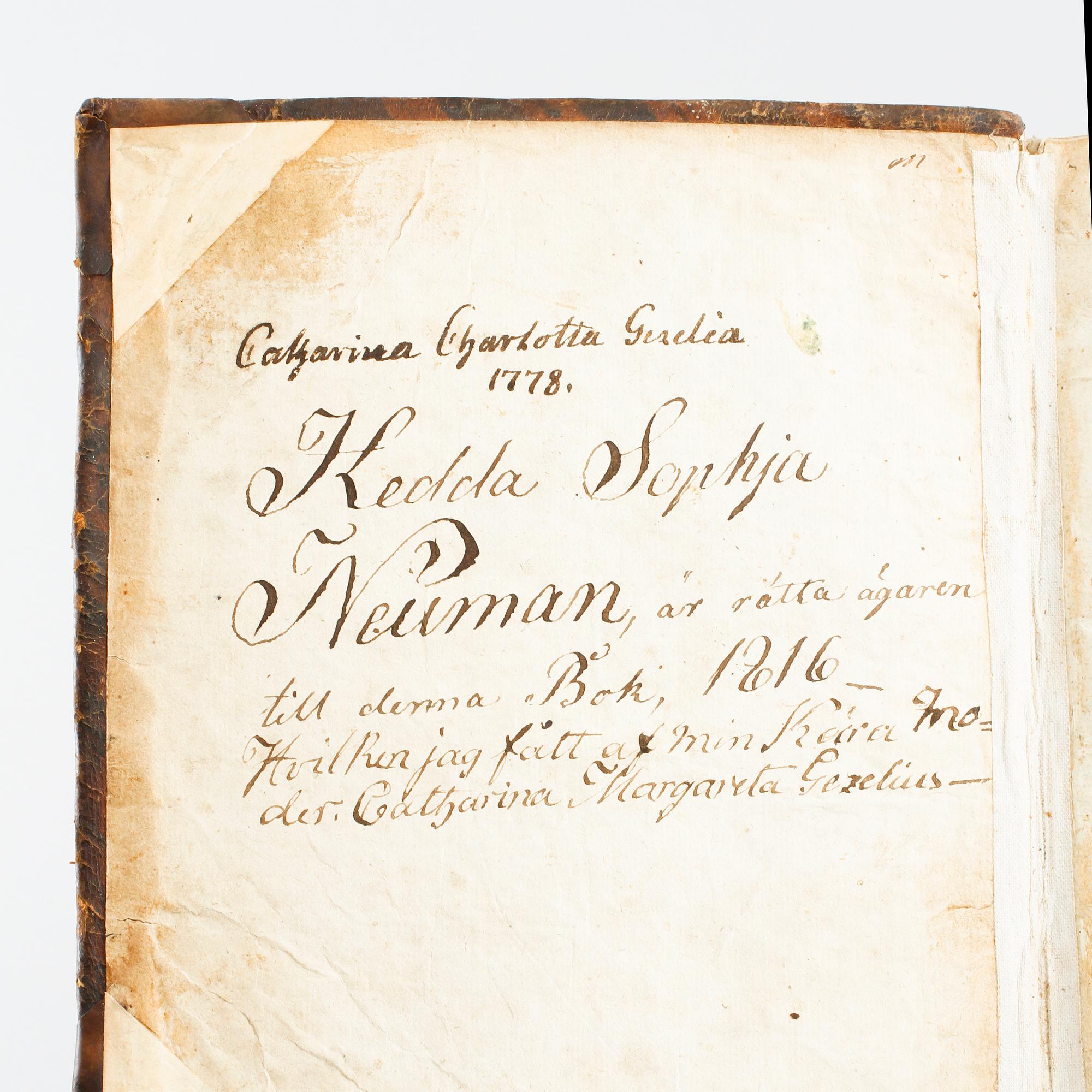 A book by Haquin Spegel from 1727.