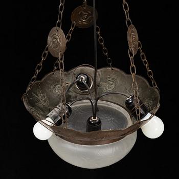 An early 20th century ceiling light.