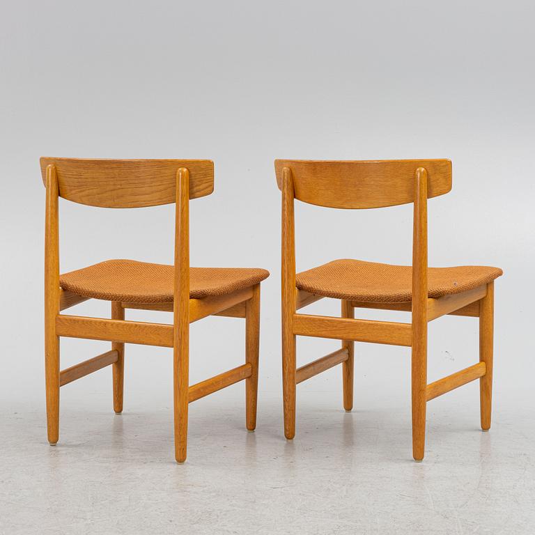 Børge Mogensen, a set of four 'Öresund' chairs, Bra Bohag, Karl Andersson & Söner and a dining table, 1960's.