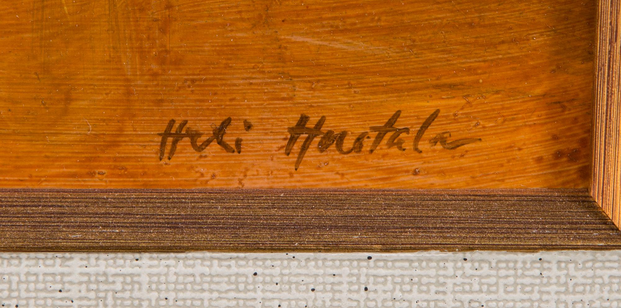 Heli Huotala, öljy levylle, signeerattu.