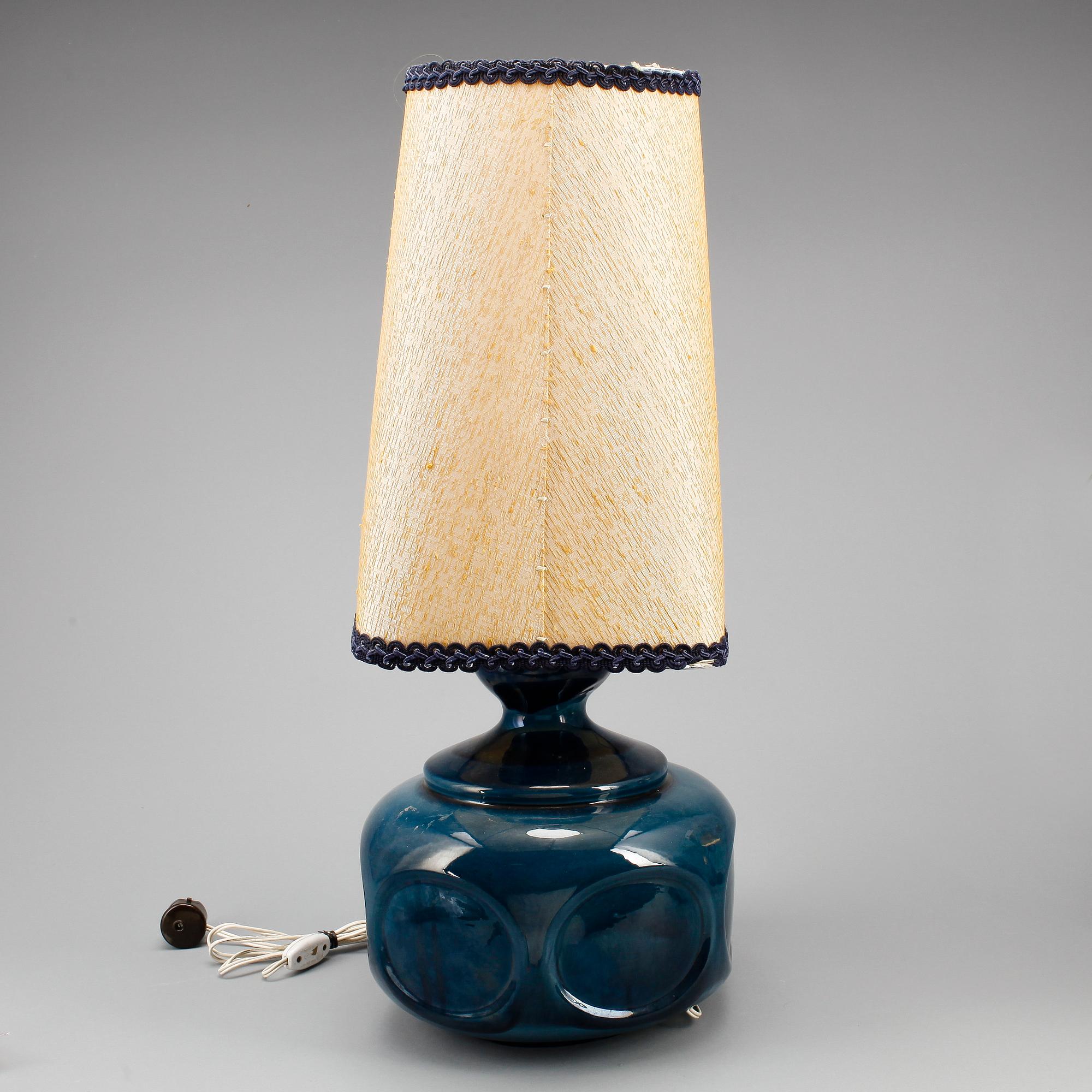 BORDSLAMPA, keramik, 1960/70-tal.