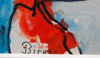 BIRGER ERICSON BIRGER, blandteknik, 2 st. Sign.