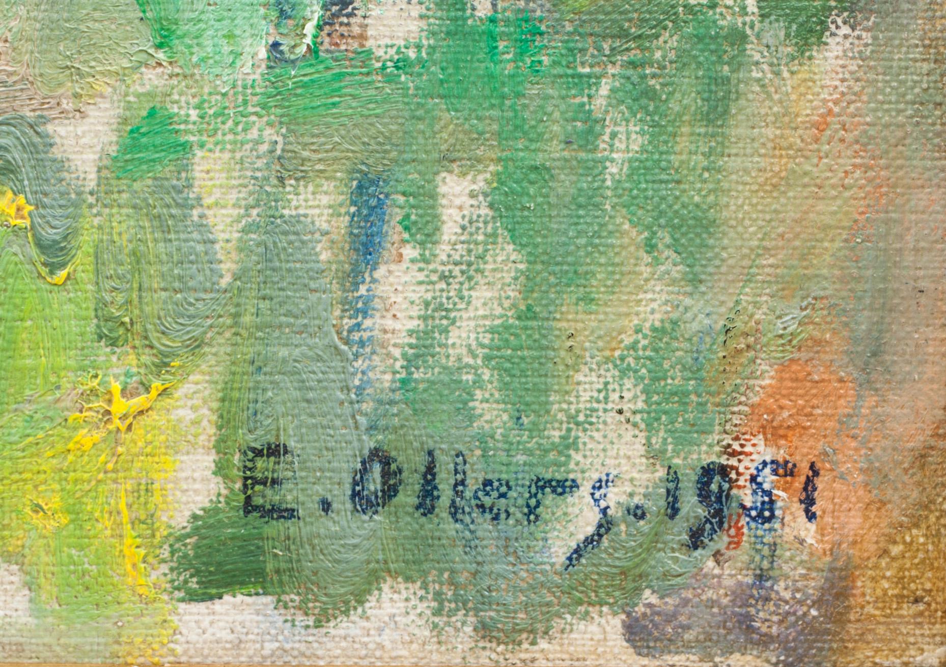 EDVIN OLLERS, olja på pannå, signerad och daterad- 1951.