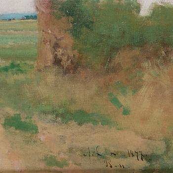 Axel Lindman, Landscape from Barbizon.