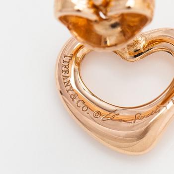 Tiffany & Co, Elsa Peretti, a pair of 18K gold 'Open Heart' earrings.