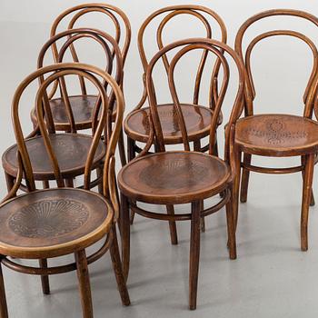 A set of six chairs,Thonet and Thonet-style, 20th century first part.