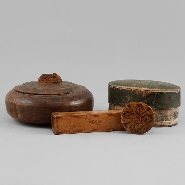 ASKAR, 4 st, allmoge, troligen 1700- samt 1800-tal.