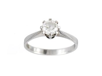 631. RING, set with brilliant cut diamond, app. 0.50 ct.