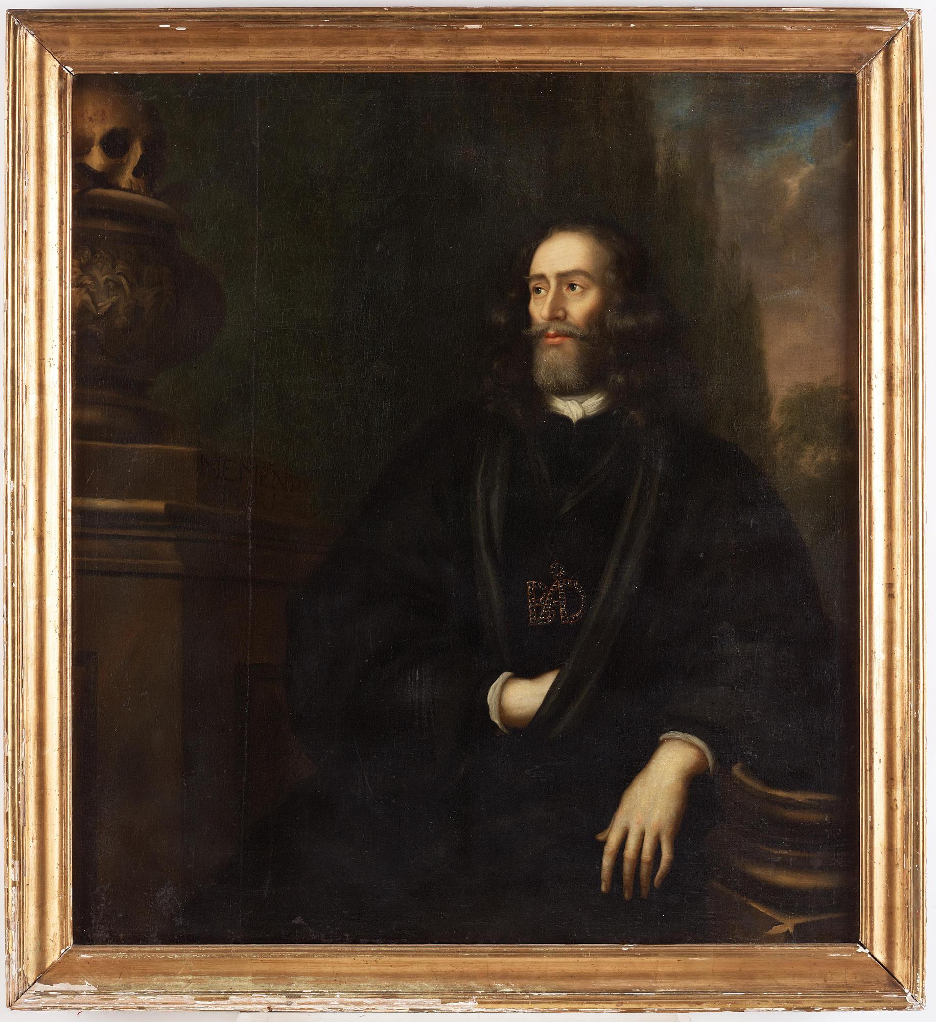 Martin Mijtens d.ä, "Knut Jönsson Kurck" (1622-1690) (Mourning his wife Barbro Åkesdotter (Natt och Dag) (1620-1680)).