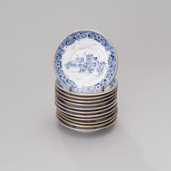 A set of ten small coffee cups / espresso cups marked Tuscan fine English bone china, England.