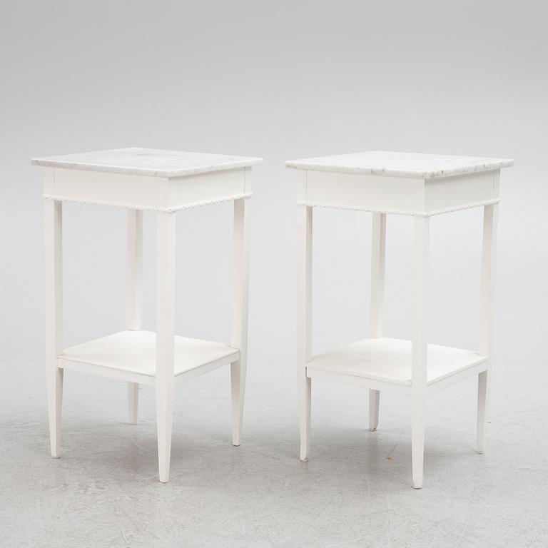 Nightstands, a pair, 20th century.