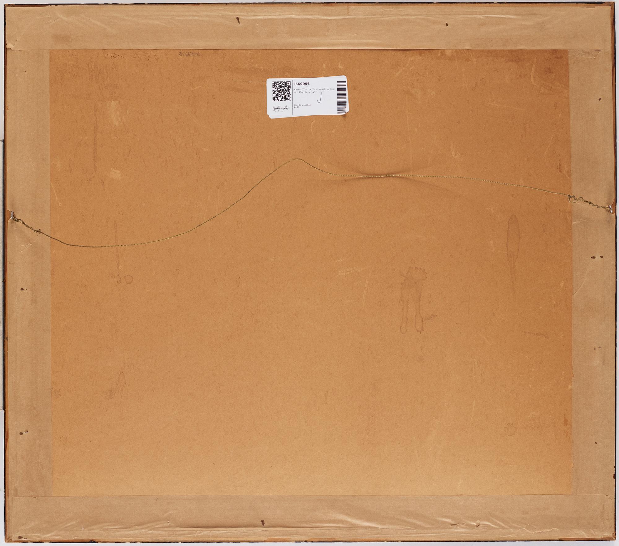 Karta, "Charta öfver Wästmanland och Fierdhundra", around 1800.