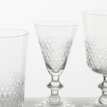 Glass service, 60 pieces, "Diamant", Kosta Boda.