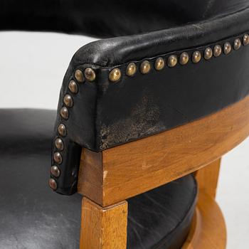 A 'Löten' swivel office chair by E K Augustosson for Hjalmar Jackson AB 1967.