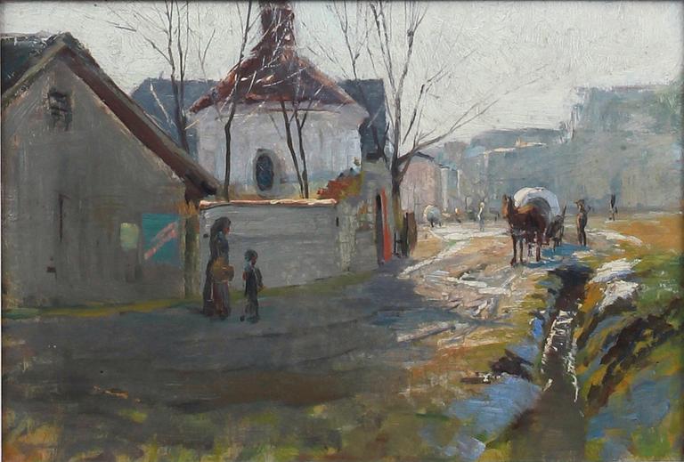 ERIK SÄÄF, tillskriven, olja på pannå, intygad a tergo.